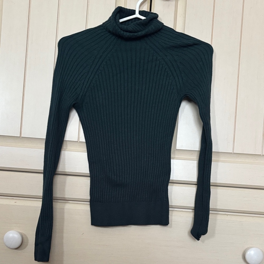 Dynamite Deep Green Ribbed Sweater